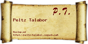 Peltz Talabor névjegykártya